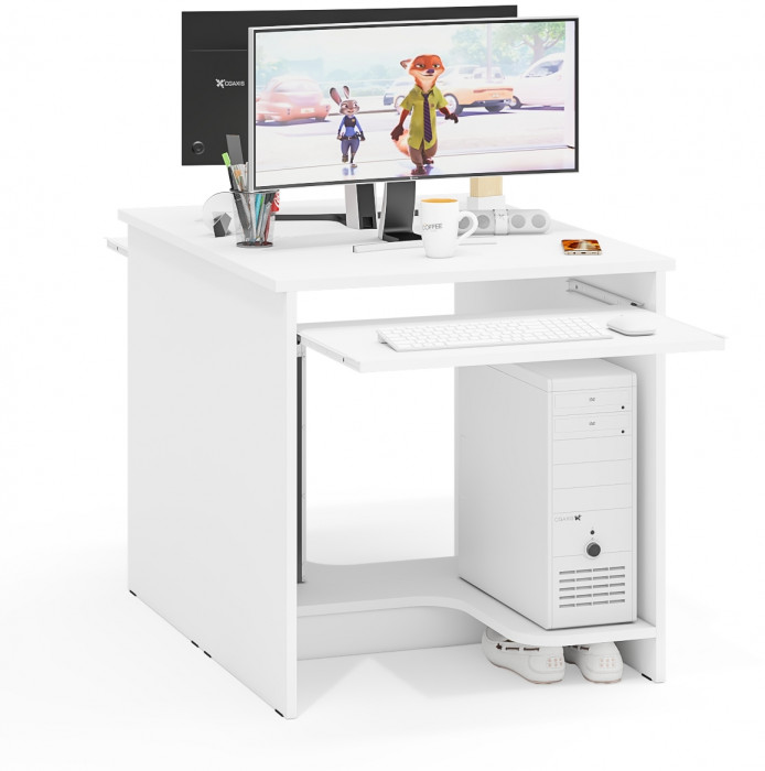 Два стола компьютерных С-МД-СК11-1, белый шагрень