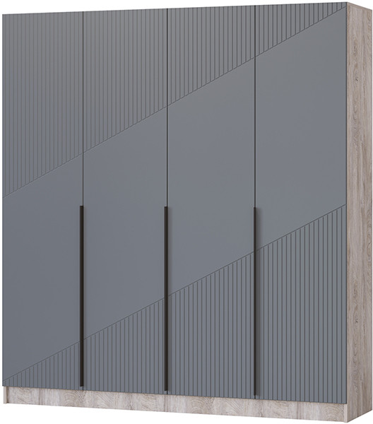Шкаф Авис 2,0, Дуб эндгрейн/Графит