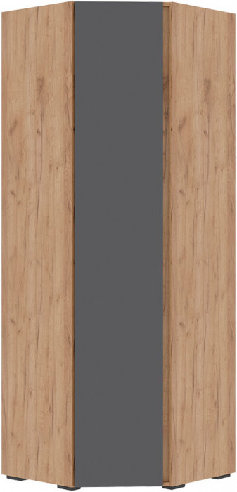 Хелен ШК 04 Шкаф угловой (0,748х2,100х0,748) серый графит/дуб крафт золото
