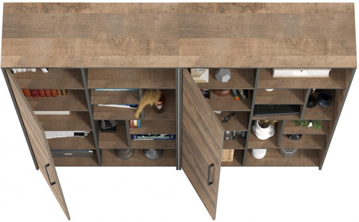 Трувор 13.206 Шкаф-стеллаж + 13.206 Шкаф-стеллаж, дуб гранж песочный/интра