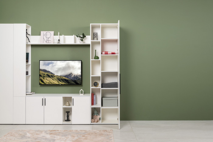 Эйр Гостиная 16.324.02 Шкаф, белый шагрень