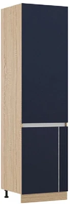 Кухня МДФ Карина Пенал Пластер Индиго/Сонома