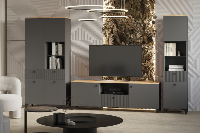 Гостиная Ника. Комплект 1, Эйхория, Графит