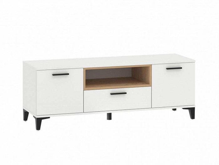 НМ 013.43 тумба ТВА Bergen белый/Дуб Бунратти