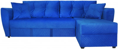 Диван-кровать угловой Амстердам Люкс, 160х200, еврокнижка, независимый пружинный блок, велюр, синий