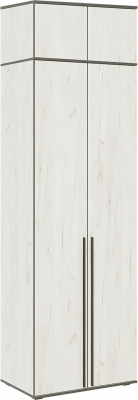 Норд Шкаф двухстворчатый 800 + Антресоль 800 Дуб Крафт белый