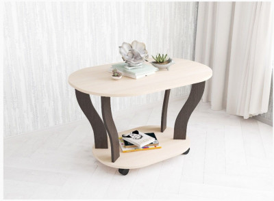 Журнальный стол Консул-3 дуб молочный/венге