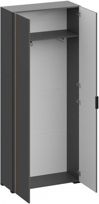 Модульная Прихожая Эмэ, набор №3, Графит/Графит золото, Simple 27