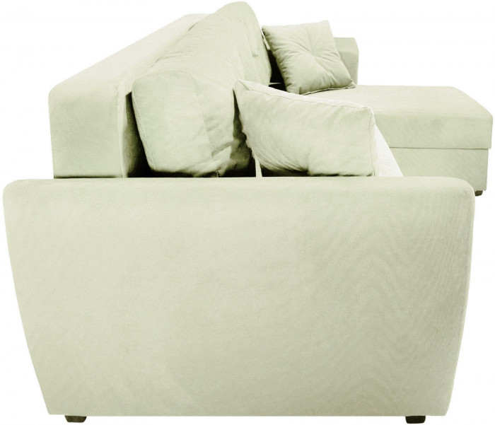 Диван-кровать угловой Амстердам Люкс, 160х200, еврокнижка, независимый пружинный блок, велюр, бежевый