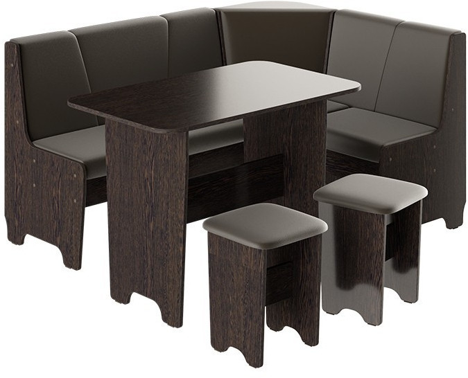 Техас Кухонный уголок Исп.1 (Дуб Сонома трюфель/Экокожа бежевая)