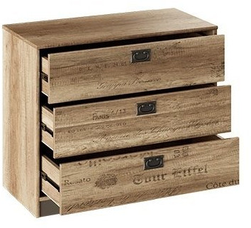 Пилигрим ТД-276.04.01 Комод (Дуб Каньон светлый, Фон серый)