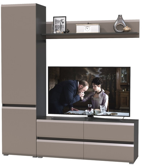 Сидней Комплектация № 046, корпус: антрацит/фасады: МДФ веллюто капучино