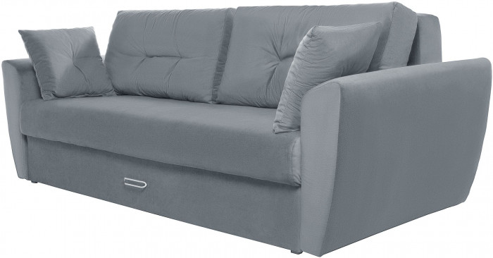 Диван-кровать Амстердам Люкс, 150х195, еврокнижка, пружинный блок, велюр, серый