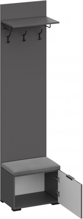 Модульная Прихожая Эмэ, набор №4, Графит/Графит золото, Simple 27