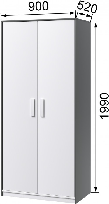 Кэнди Шкаф универсальный КШ-3 графит/белый