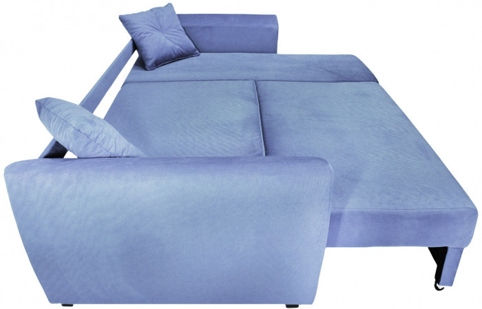 Диван-кровать угловой Амстердам Люкс, 160х200, еврокнижка, независимый пружинный блок, велюр, серый