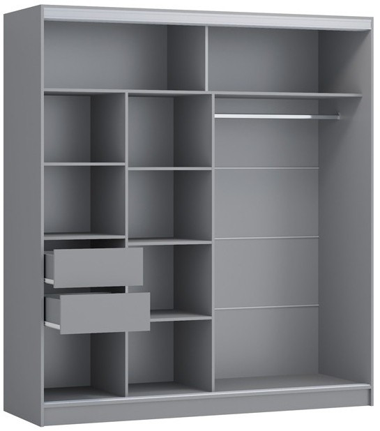 Шкаф-купе Альянс-10 ЛДСП 2000 (графит)