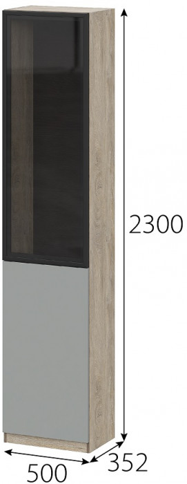 Шкаф-пенал со стеклом Этна 35