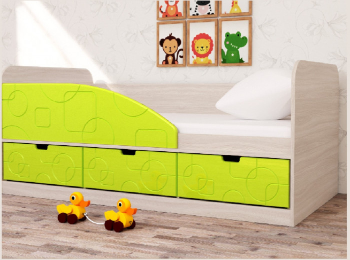 Кровать Бриз-4 80х160 Квадрат (Антарктида/Белый/Левый)