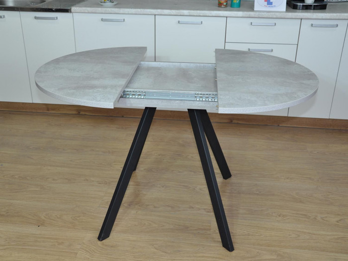 Стол обеденный Нарди Черный / Цемент светлый