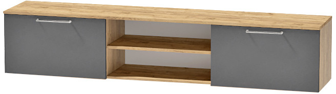 Тумба-2 под ТВ подвесная "Иннэс-7", Крафт золотой/Графит