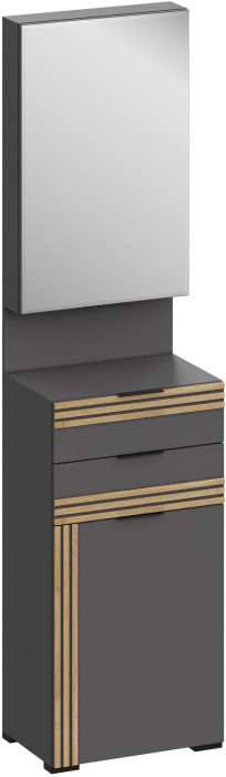 Прихожая Нао, набор №11, Дуб вотан/Графит, Вотан, Simple 27