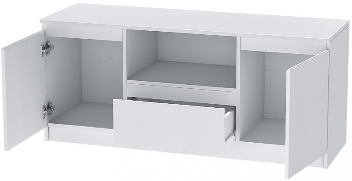 Кэт-1 Тумба ТВ, Белый/Белый