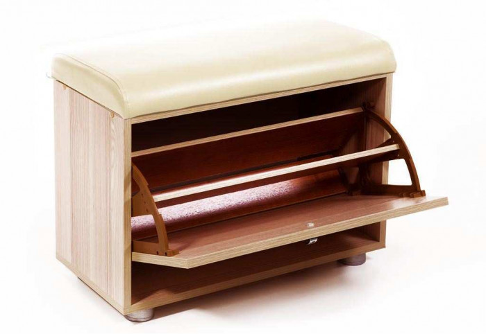 Обувница МС-1 дуб сонома/крем