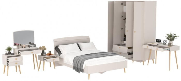 Афина Спальня 34-1400, кашемир серый