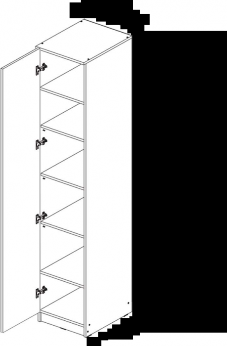 Челси Пенал 1 створка (Белый глянец, Белый)