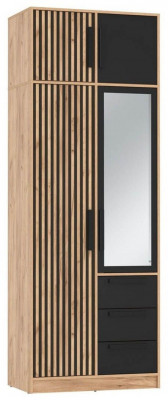 83.09 шкаф для одежды Вегас Дуб золотой / Черный