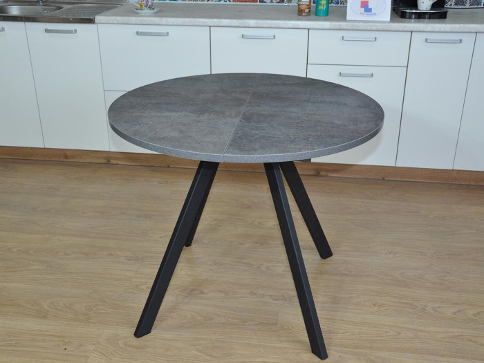 Стол обеденный Нарди Черный / Цемент темный