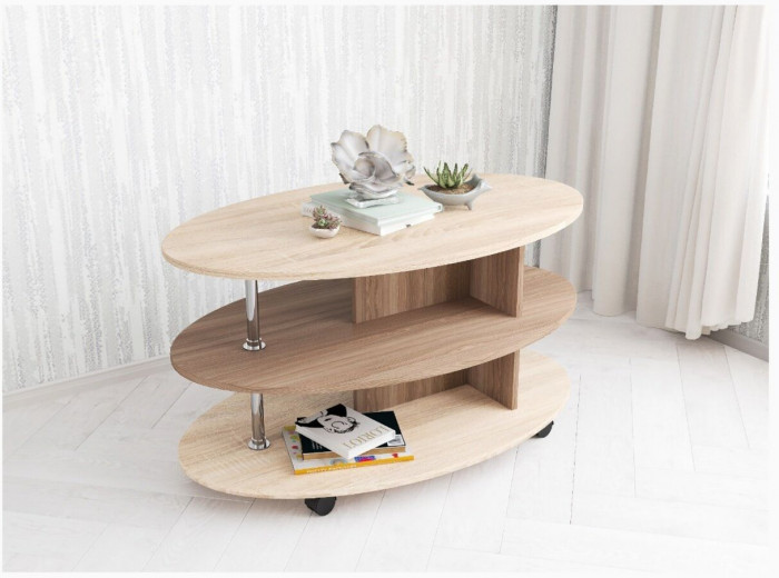 Журнальный стол Консул-4 дуб сонома/ясень шимо