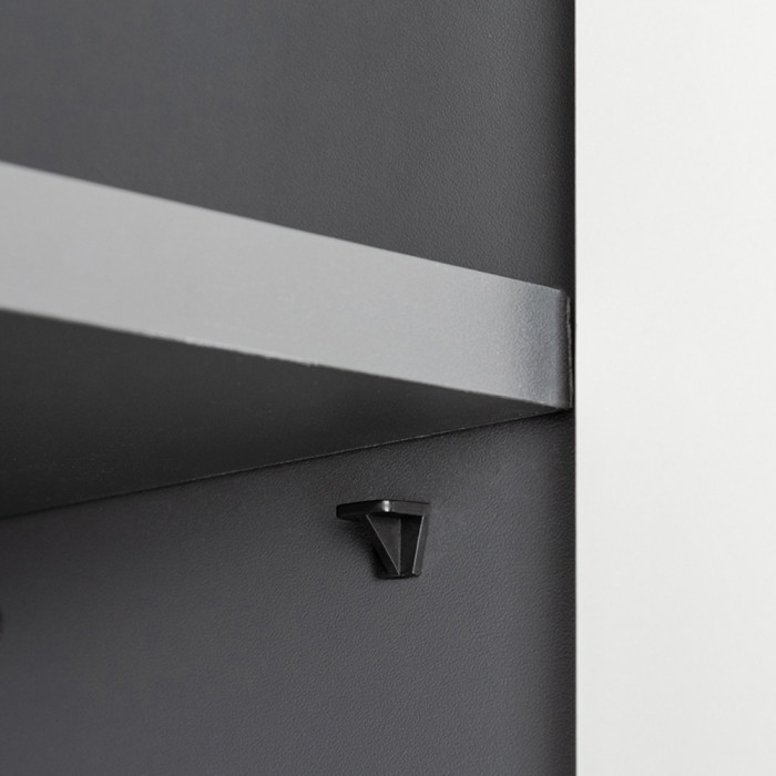 Сидней 13.200 Шкаф, корпус антрацит/фасады: МДФ веллюто капучино