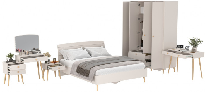 Афина Спальня 34-1600, кашемир серый