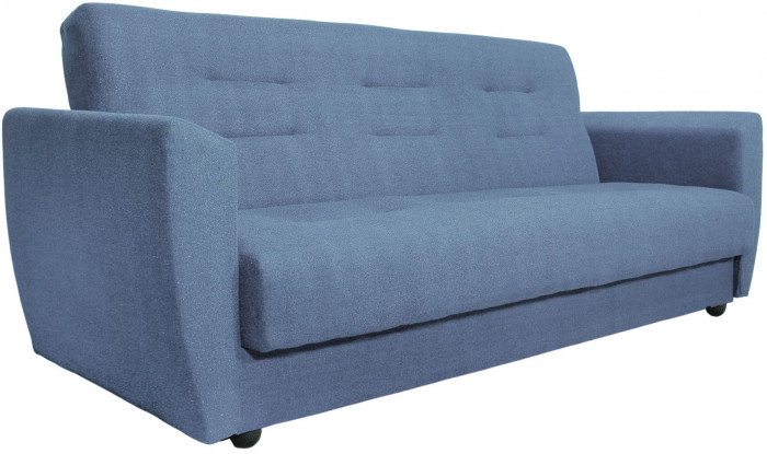 Раскладной диван-кровать, прямой, книжка, цвет серый, Лира 140х190