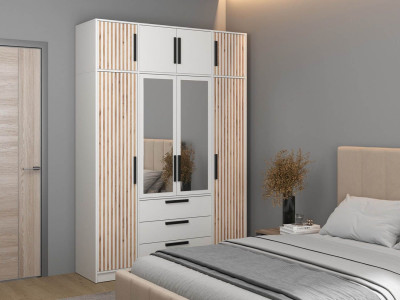 83.07 шкаф + 83.10 тумба Вегас Белый