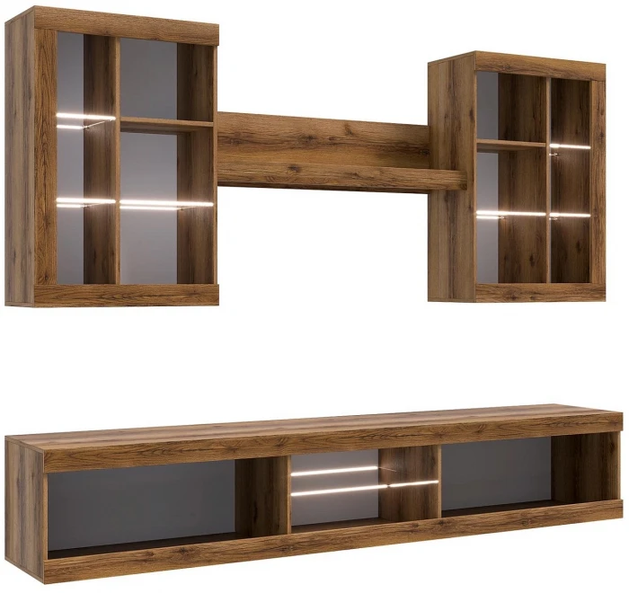 Прага Модульная Гостиная, вариант №3, делано/Графит