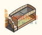 Двухъярусная кровать Дюймовочка-4.2