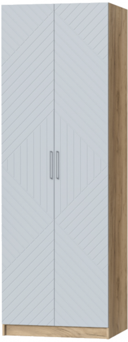 Шкаф двухдверный №1 "Иннэс-7" - Крафт золотой/Монблан Р-856