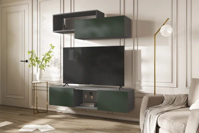 Норд Модульная Гостиная, вариант №1, Графит/Изумрудный