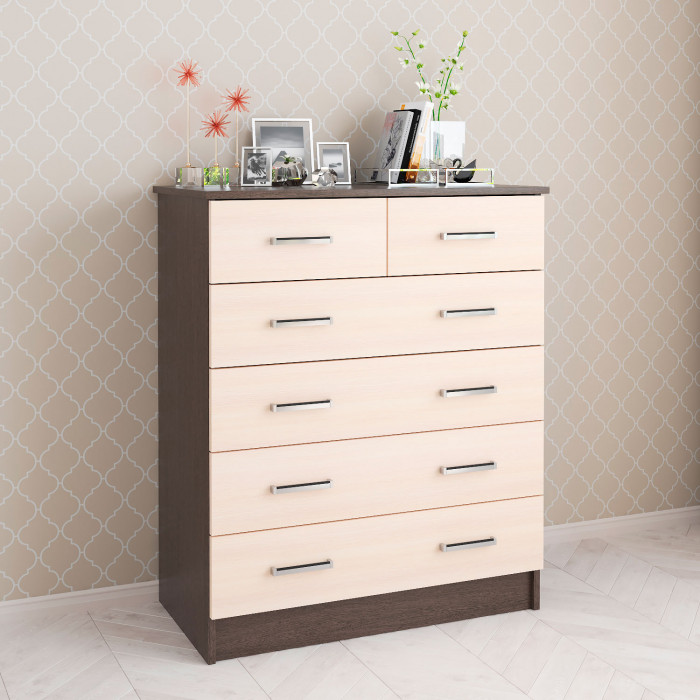 Комод Катрин 5 (820*990*425) венге/дуб молочный