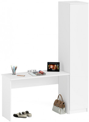 Мори письменный стол МСП1200.1 + Пенал МШ400.1, белый