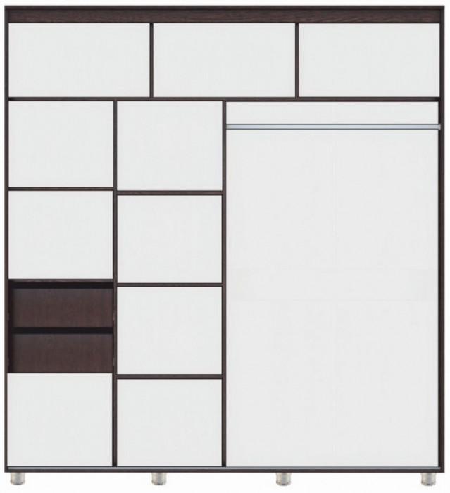 Шкаф-купе Комфорт 12 Прайм EDITION 2,0 (Камень угольный / Черное стекло)