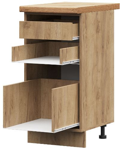 ШН2ВЯ 400 корпус шкаф нижн. с ящ (400х844х478) ПВ дуб крафт золото