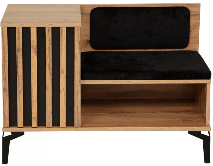 Тумба под обувь Либерти 51.23 (опора h150) Дуб вотан/Черный