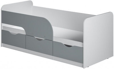 Кровать детская Стандарт КР-22 НЕВ, Белый, Серый
