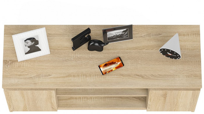 Мори Тумба ТВ МТВ1200.1, цвет дуб сонома, ШхГхВ 120,4х41х54,6 см.