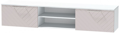 Тумба-2 под ТВ подвесная "Иннэс-7", Белый/Грэй софт