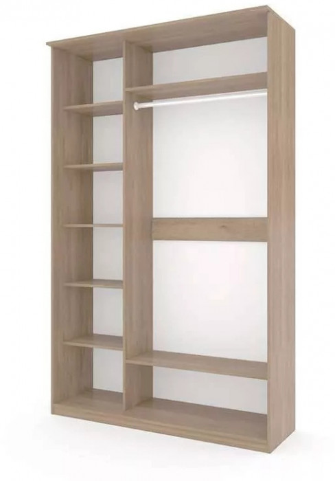 Шкаф купе Модерн 1490х600 2-х дверный 2-х секционный фотопечать №1 ясень